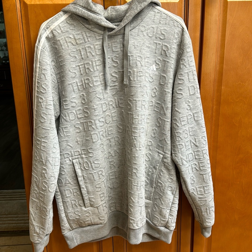 Adidas ESSENTIALS RAISE GRAPHIC PULLOVER HOODY FLEECE Sweat Shirt Mens sz XL